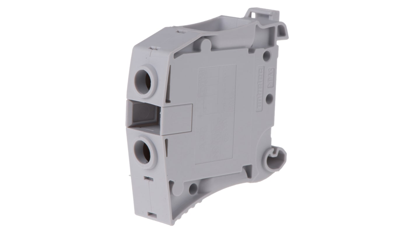 Entrelec ZS35 Series Grey Feed Through Terminal Block, 35mm², Double-Level, Screw Termination, ATEX