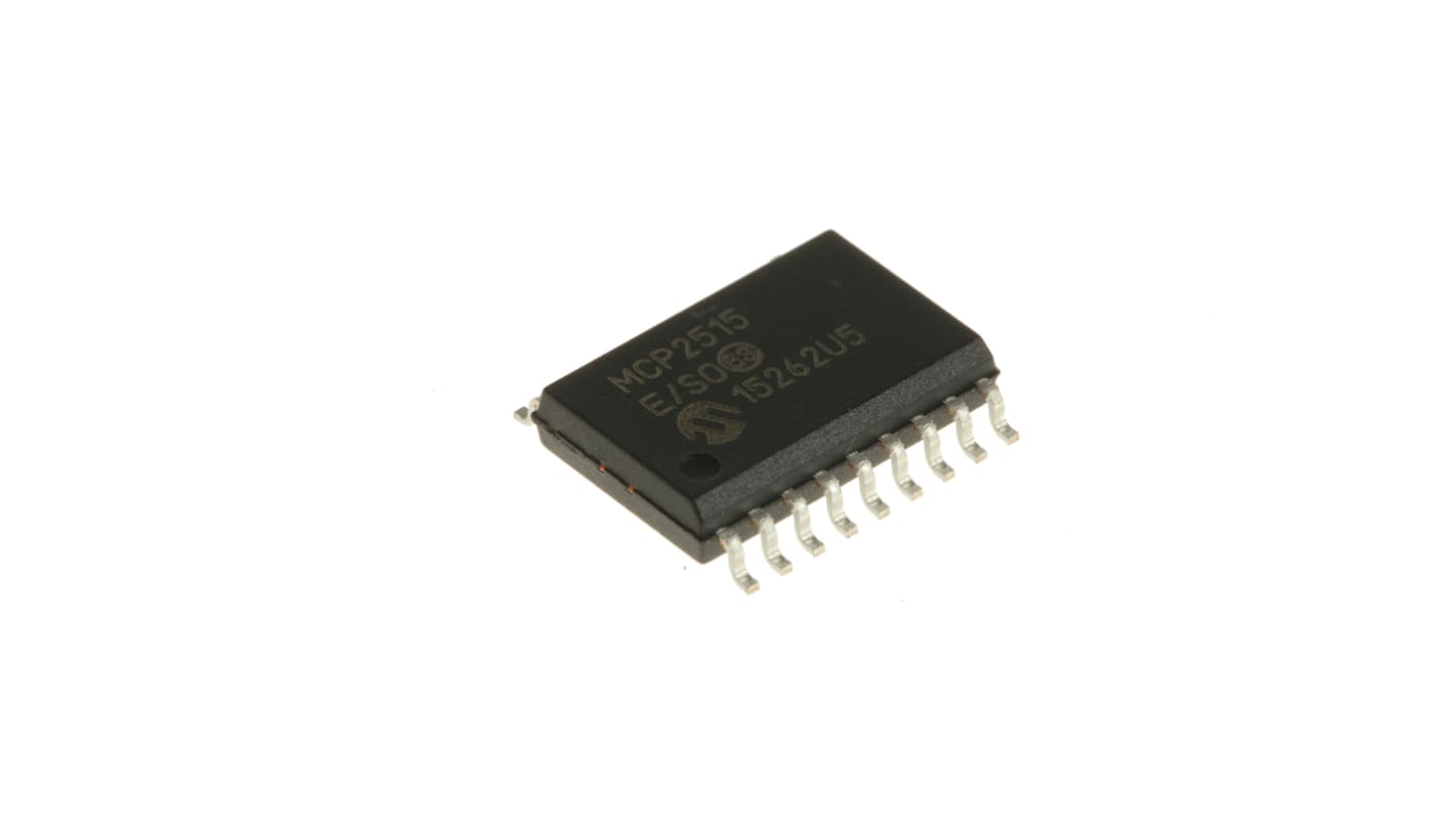 Microchip CAN控制器, CAN 控制器 IC, 1收发器, SOIC W封装, 18引脚