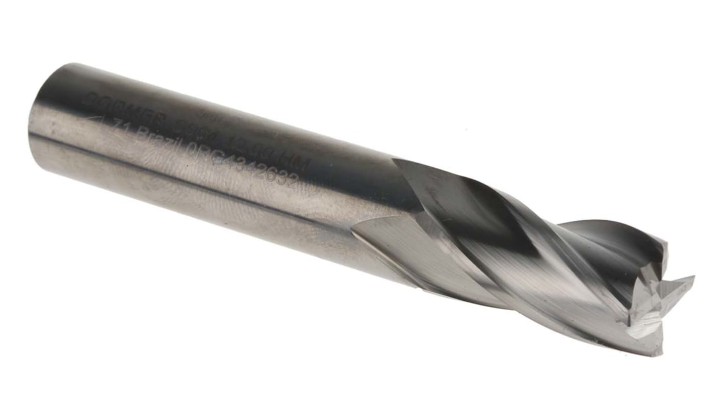 Dormer End Mill, 12mm Cutter, Solid Carbide, 12 mm Shank, 25mm Cut