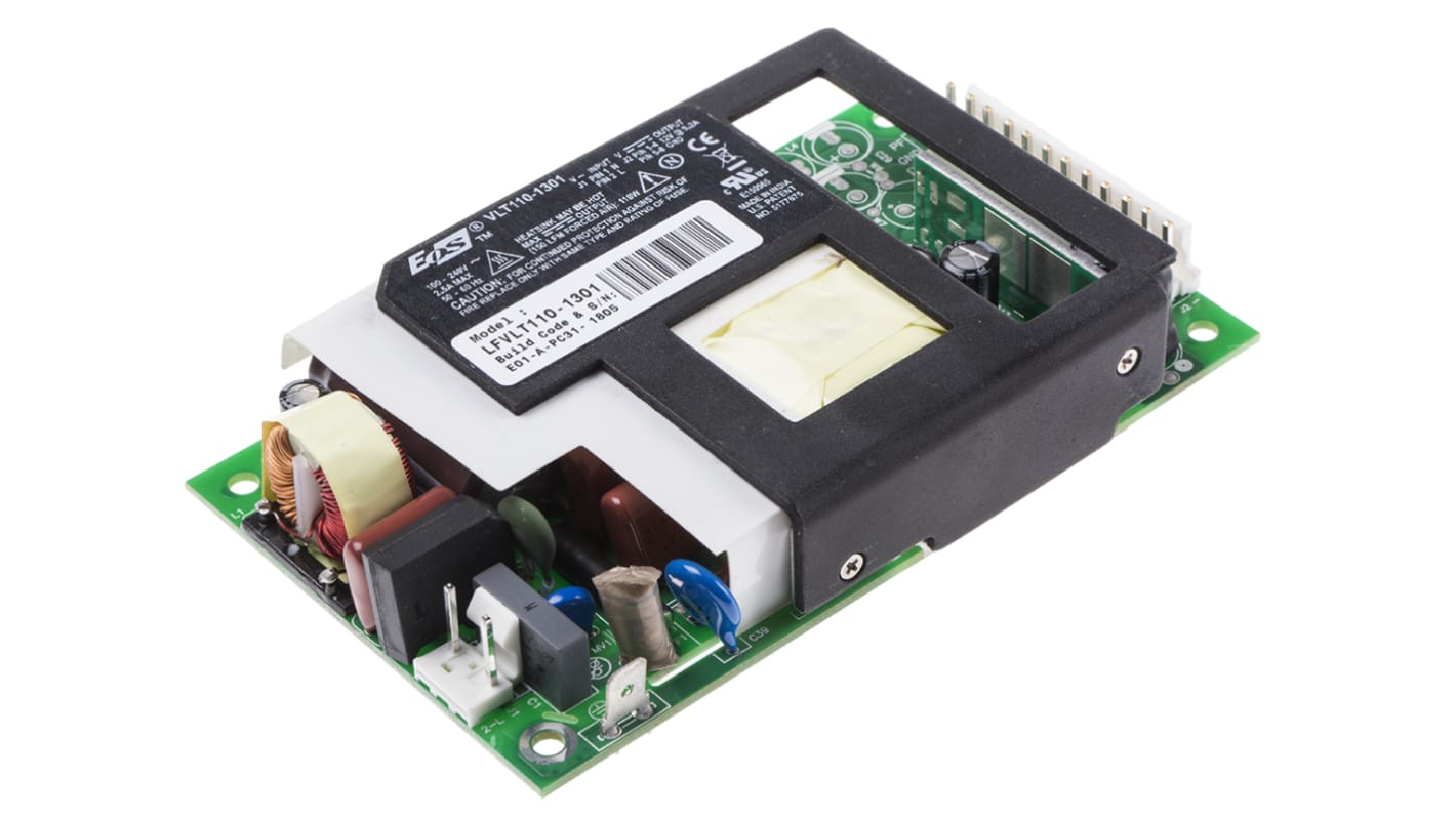 EOS Switching Power Supply, LFVLT110-1301, 12V dc, 6.8A, 110W, 1 Output, 90 → 264V ac Input Voltage