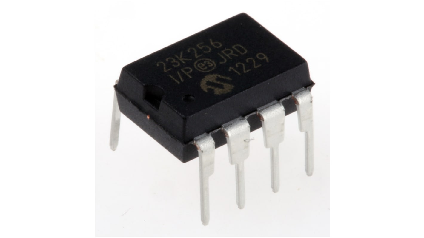 Microchip 同步SRAM, 256Kbit, 32768 x 8 位, 8针, 通孔安装, PDIP, 最长25ns, 20MHz