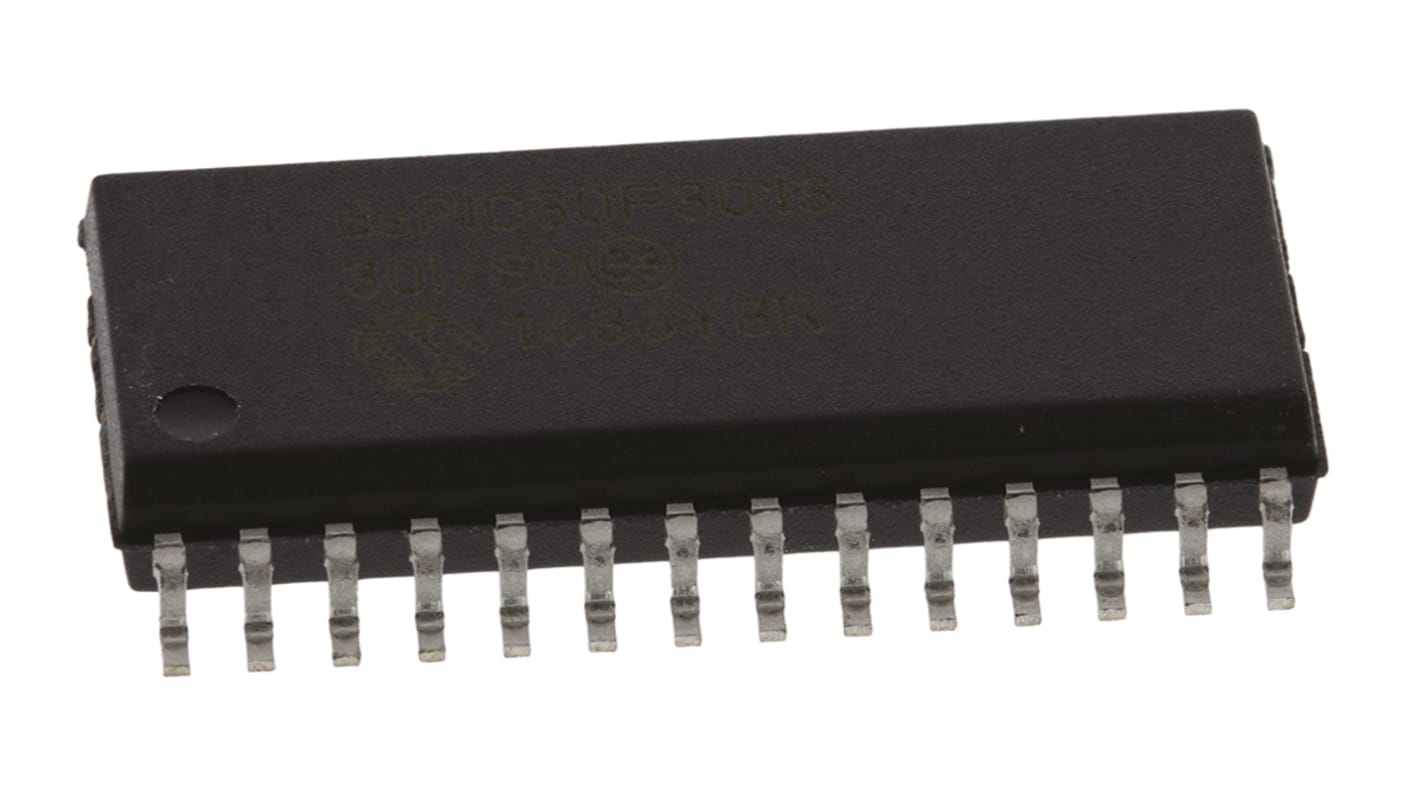 Microchip DSP芯片, 28引脚, SOIC封装, 2通道UART, 2.048 kB RAM, 30MIPS