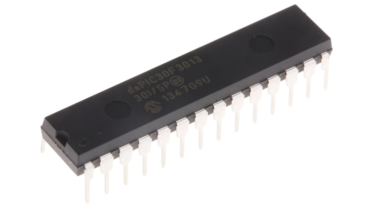 dsPIC30F3013-30I/SP Microchip dsPIC30F, 16bit Digital Signal Processor 30MIPS 1.024 kB, 24 kB Flash 28-Pin SPDIP