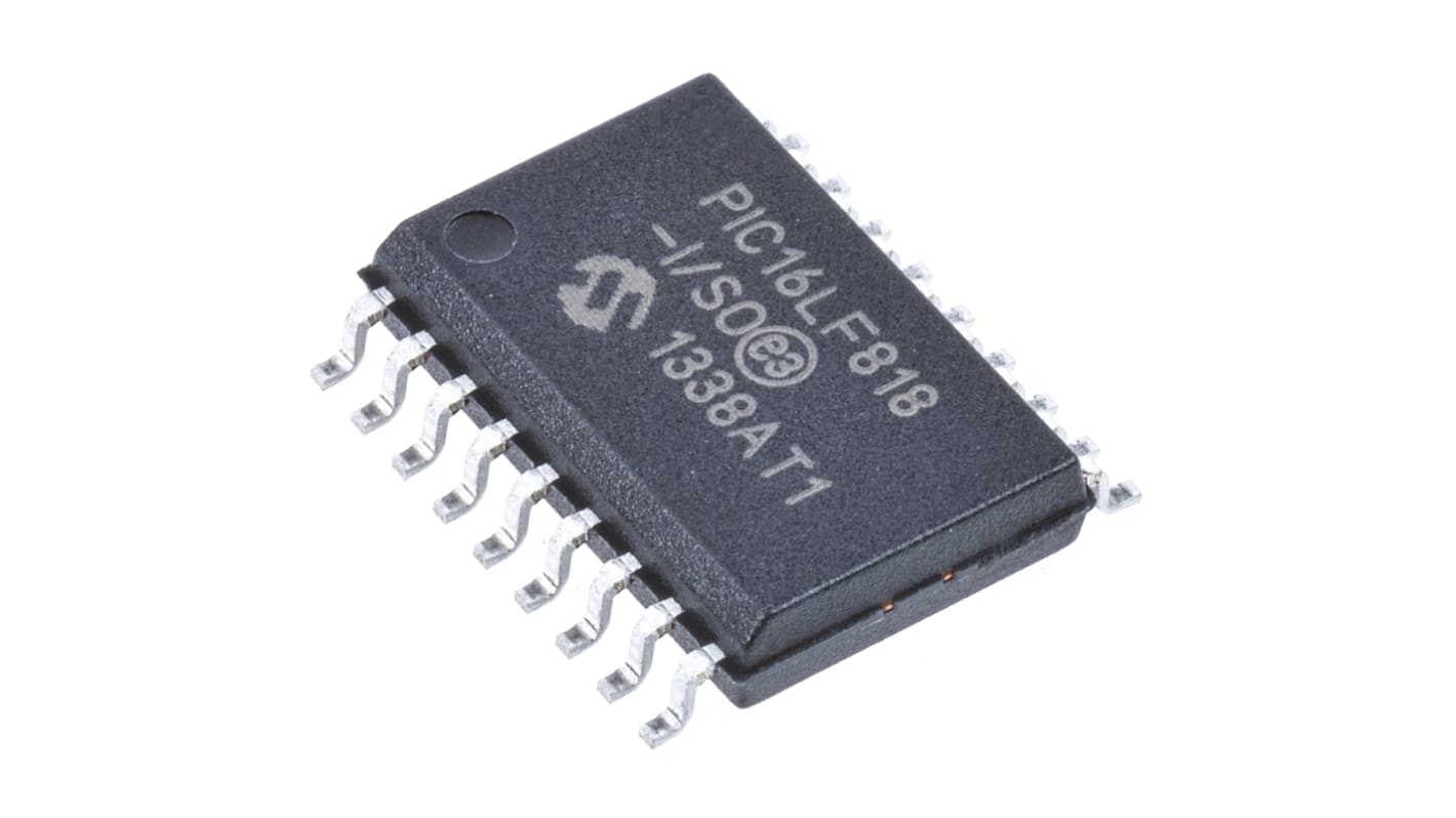 Microchip PIC16F单片机, PIC内核, 18针, SOIC, 最大20MHz, 1.792 kB、128 B 闪存, 128 B RAM