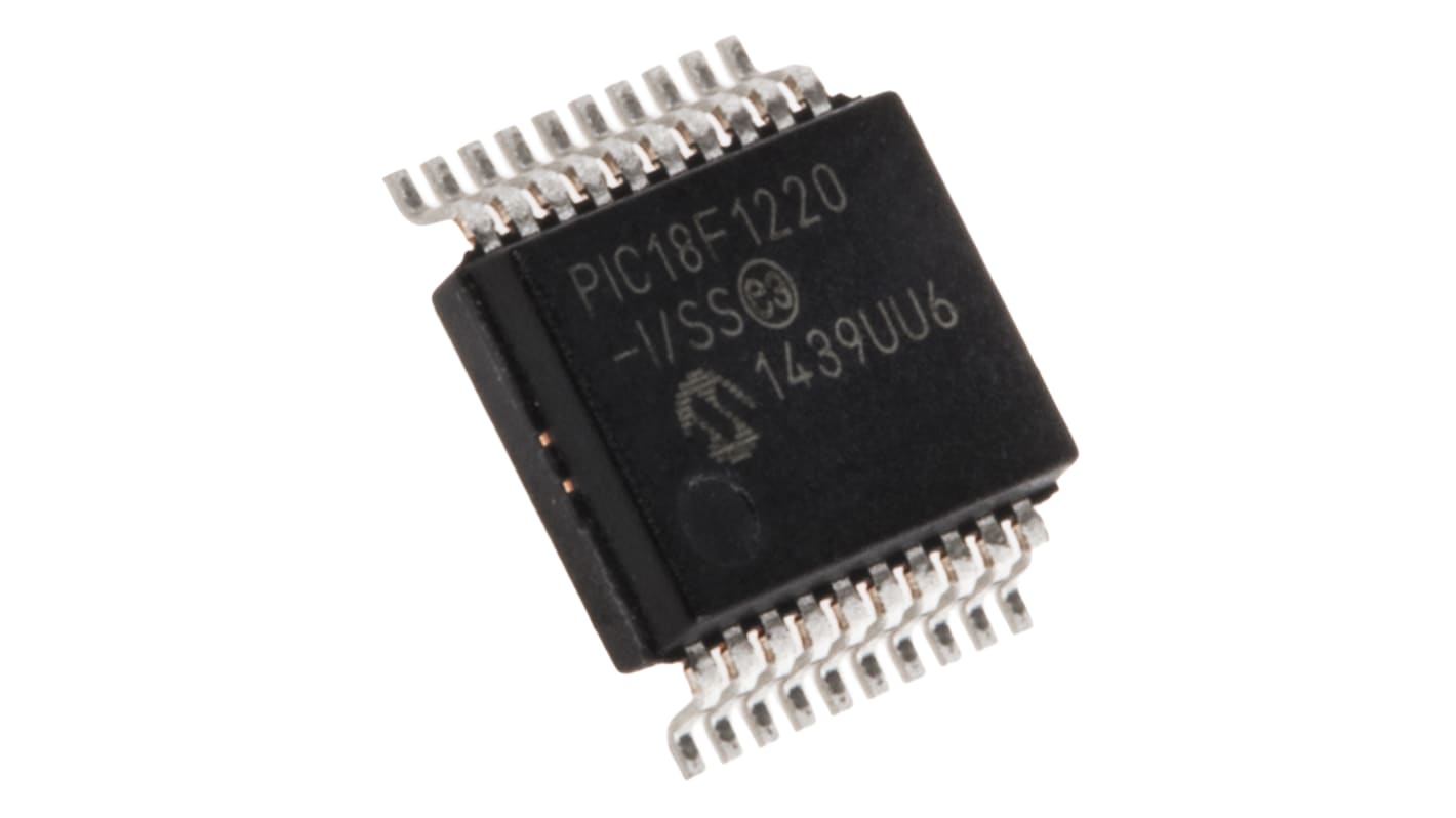Microcontrollore Microchip, PIC, SSOP, PIC18F, 20 Pin, Montaggio superficiale, 8bit, 40MHz