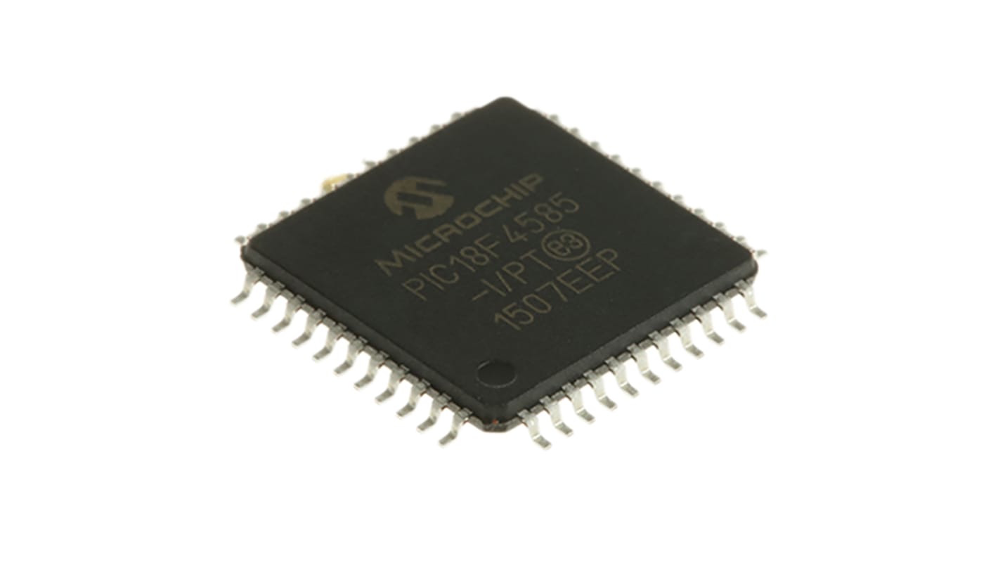 Microchip PIC18F单片机, PIC内核, 44针, TQFP, 最大40MHz, 1.024 kB、48 kB 闪存, 3.328 kB RAM