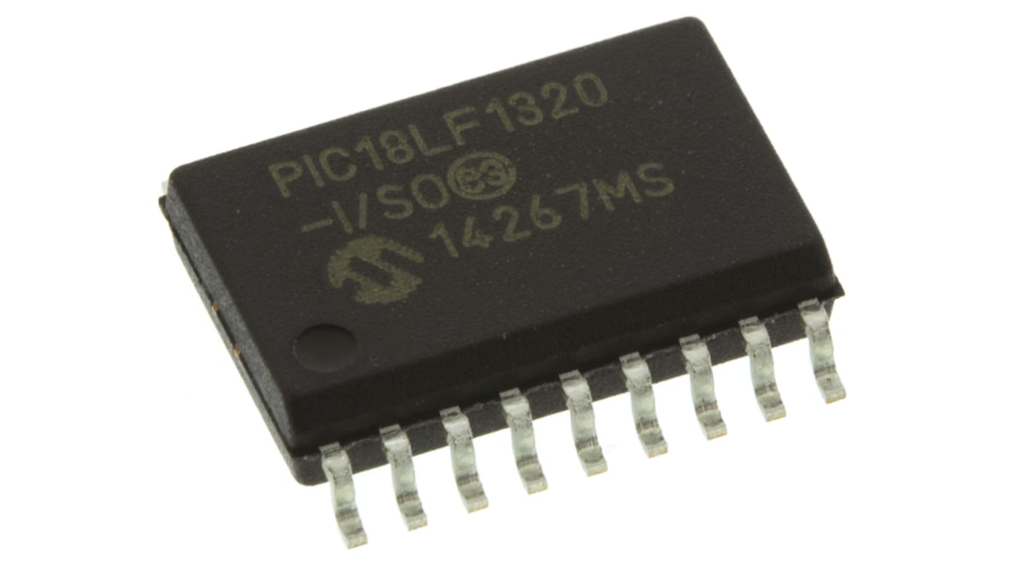 Microchip, 8bit PIC, PIC18F Microcontroller, 40MHz, 8 kB, 256 B Flash, 18-Pin SOIC