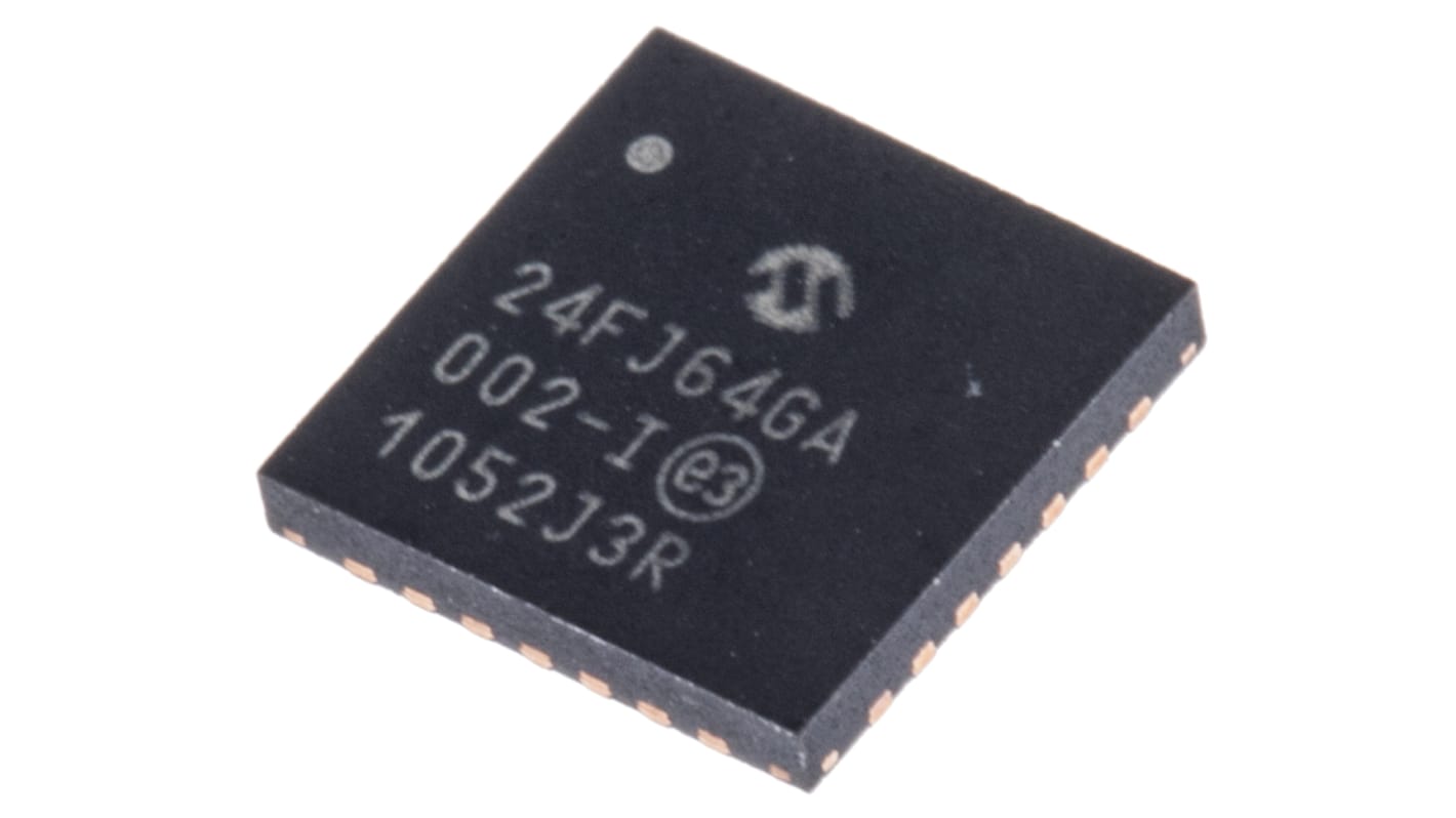 Microchip PIC24FJ系列单片机, PIC内核, 28针, QFN封装, 0CAN通道