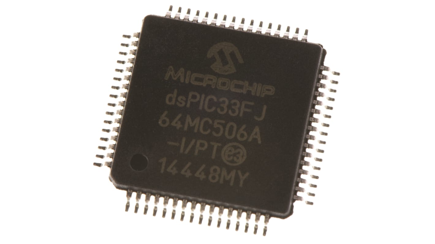 Microchip dsPIC33F系列单片机, dsPIC内核, 64针, TQFP封装, 1CAN通道