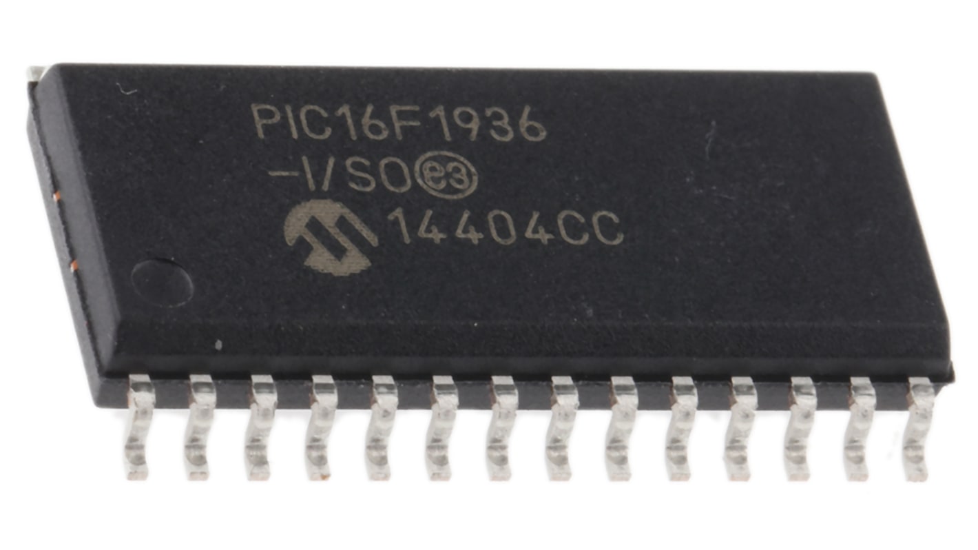 Microchip, 8bit PIC, PIC16F Microcontroller, 32MHz, 8192 x 14 words, 256 B Flash, 28-Pin SOIC