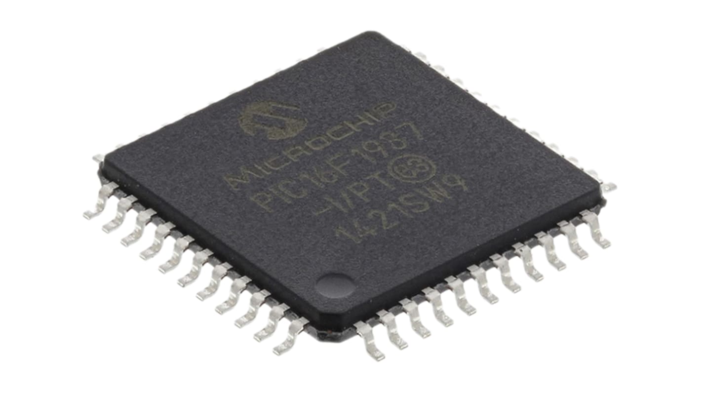 Microchip PIC16F1937-I/PT, 8bit PIC Microcontroller, PIC16F, 32MHz, 256 B, 8192 x 14 words Flash, 44-Pin TQFP