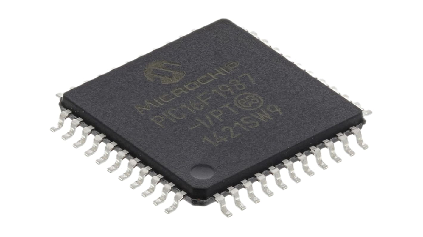 Microchip, 8bit PIC, PIC16F Microcontroller, 32MHz, 256 B, 8192 x 14 words Flash, 44-Pin TQFP