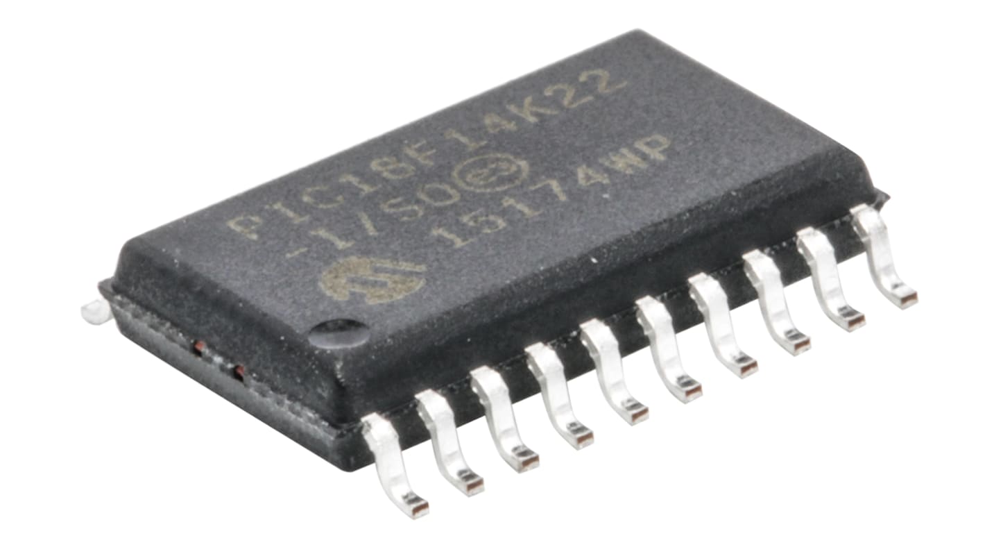 Microchip, 8bit PIC, PIC18F Microcontroller, 64MHz, 16 kB, 256 B Flash, 20-Pin SOIC