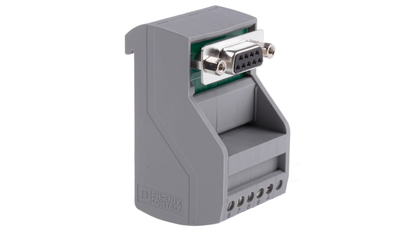 Phoenix Contact VIP-2 Series 9-Contact Female Interface Module, D-sub Connector, DIN Rail, 2A
