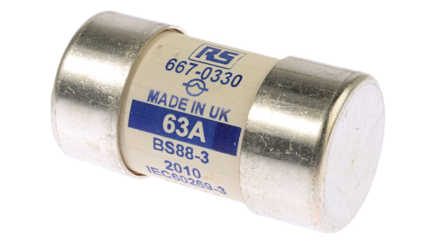 RS PRO 60A Cartridge Fuse, 30 x 57mm