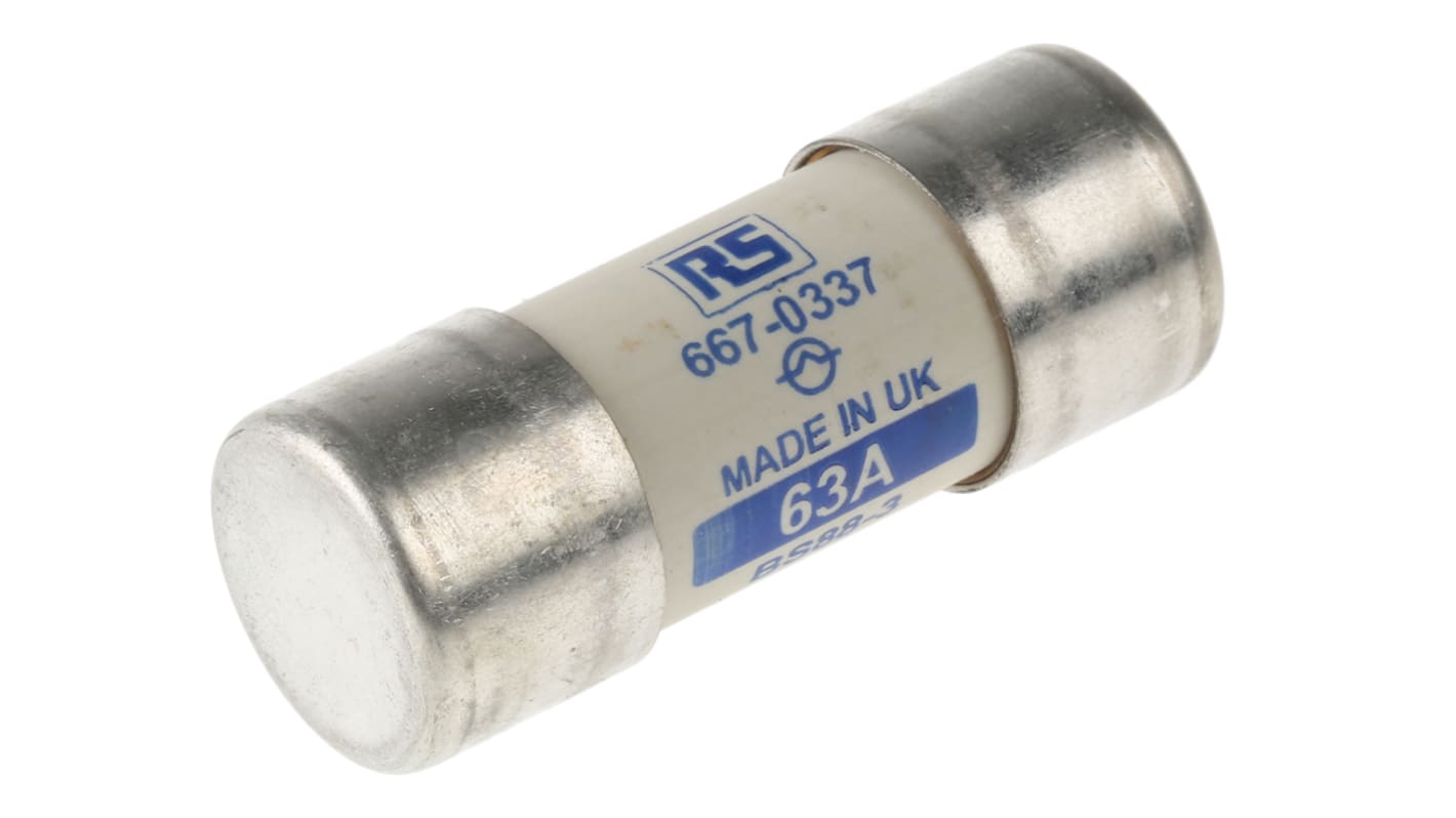 RS PRO 63A Cartridge Fuse, 22 x 58mm
