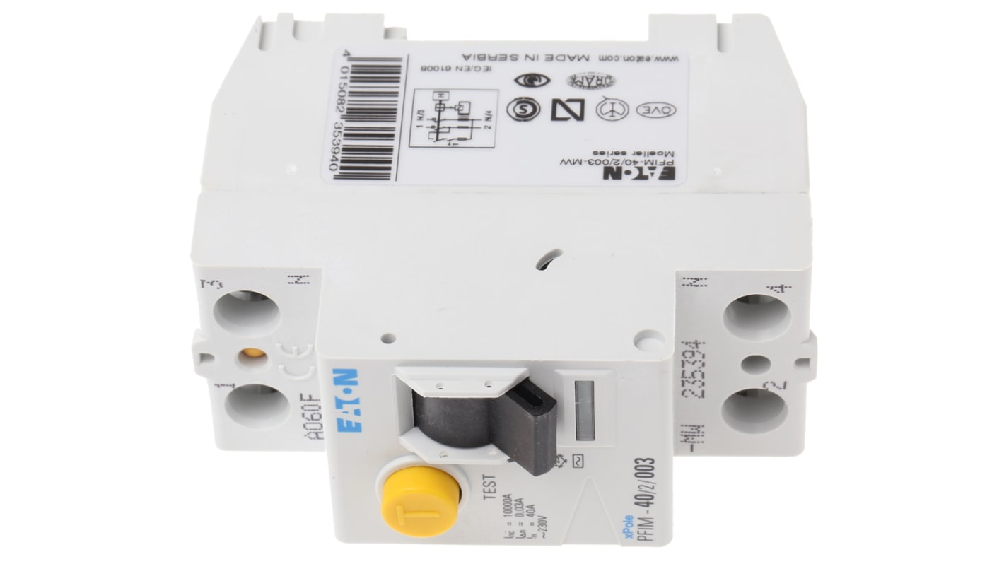 Eaton Eaton Moeller RCCB, 1P+N-polig, 40A, 30mA Typ AC XBoard