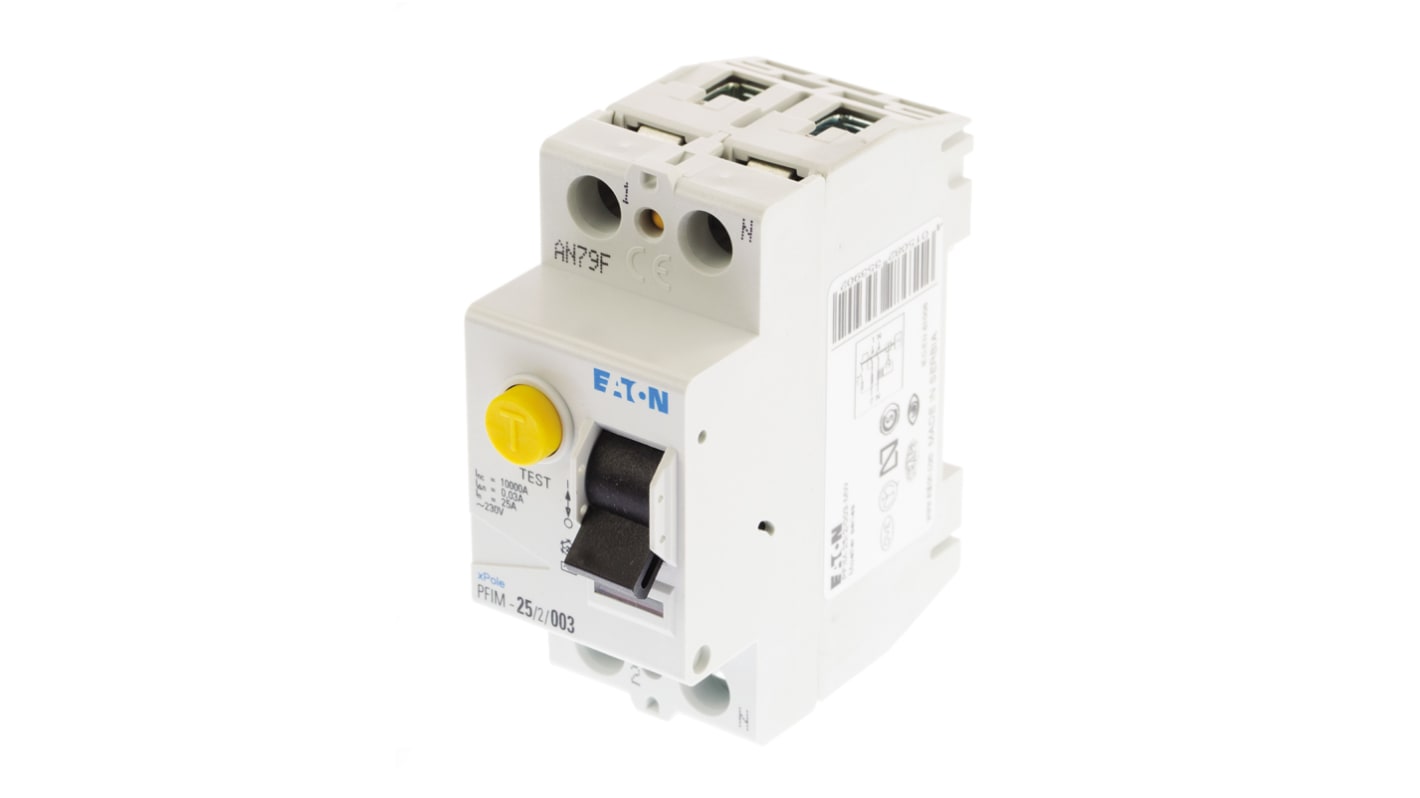 Eaton RCCB, 25A, 1+N Pole, 30mA, Type AC, 230V ac
