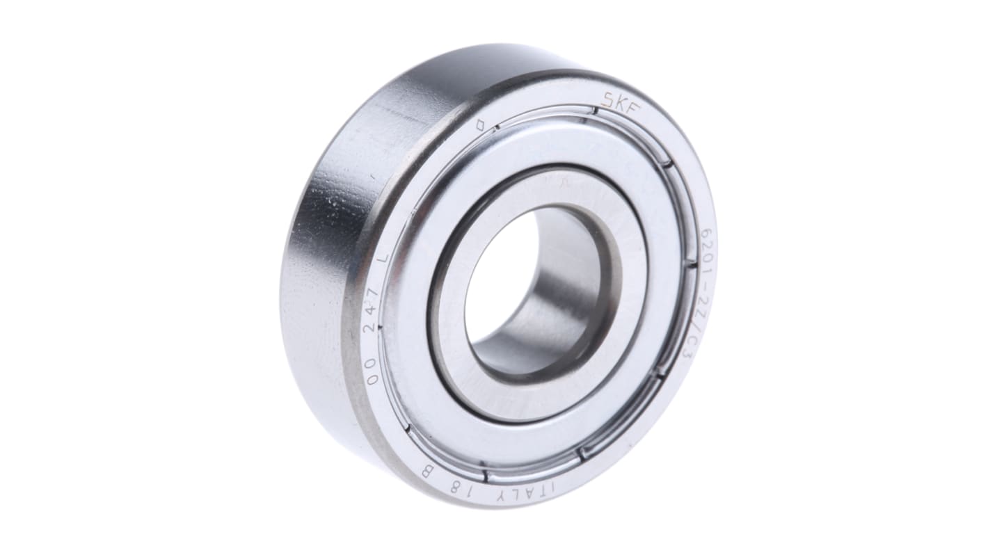 SKF 6201-2Z/C3 Single Row Deep Groove Ball Bearing- Both Sides Shielded 12mm I.D, 32mm O.D