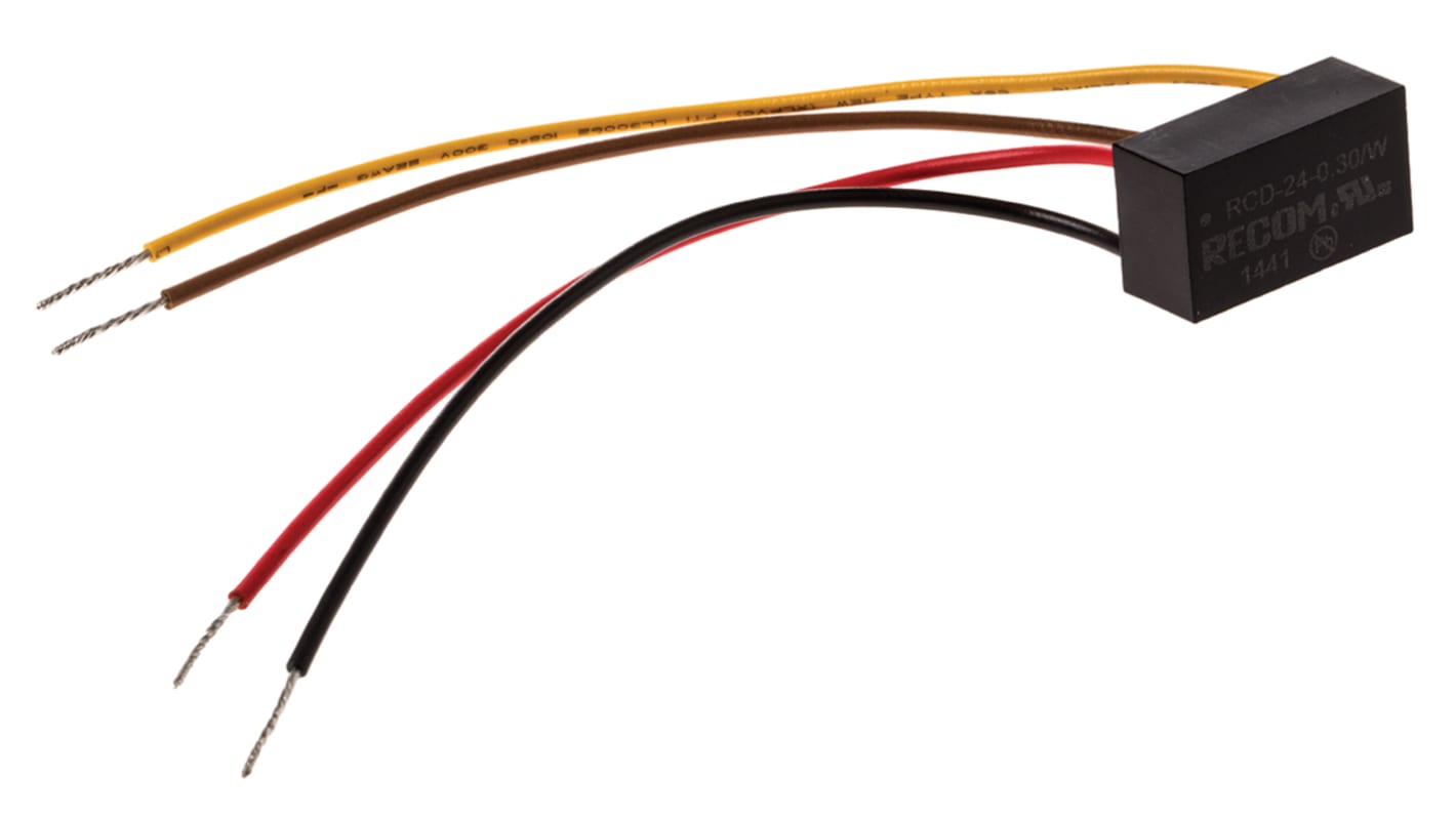 Budič LED, řada: RCD-24 RCD-24-0.30/W 2 → 35V dc 300mA 10.5W ztlumování: 0 až 4,35 V DC, PWM IP67 konstantní