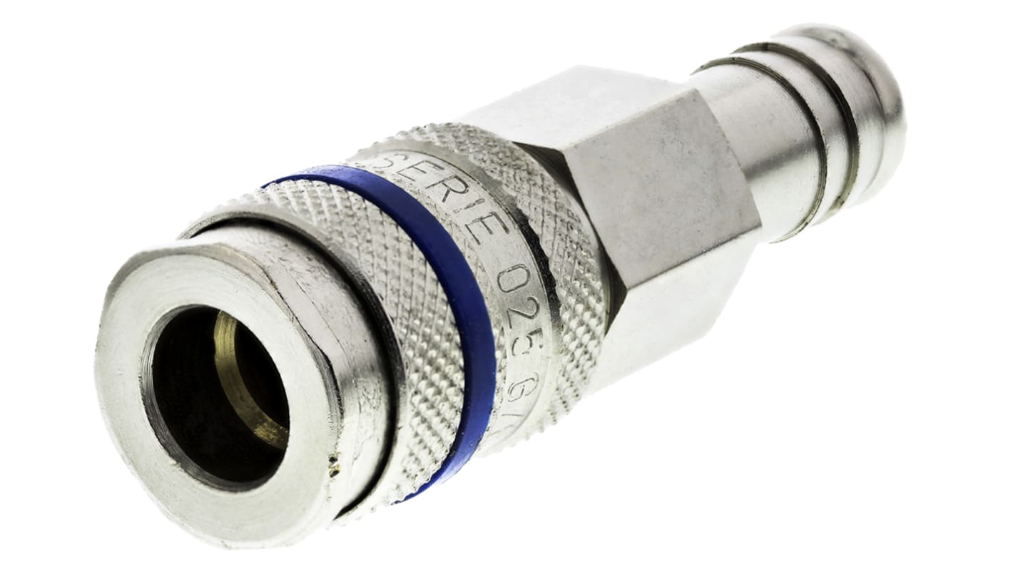 RS PRO Steel Male Pneumatic Quick Connect Coupling, 13mm Hose Barb