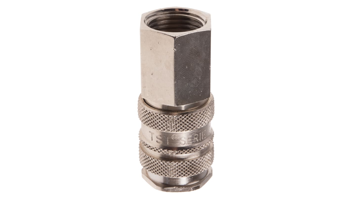 RS PRO Brass Female Pneumatic Quick Connect Coupling, G 1/2 Female Threaded