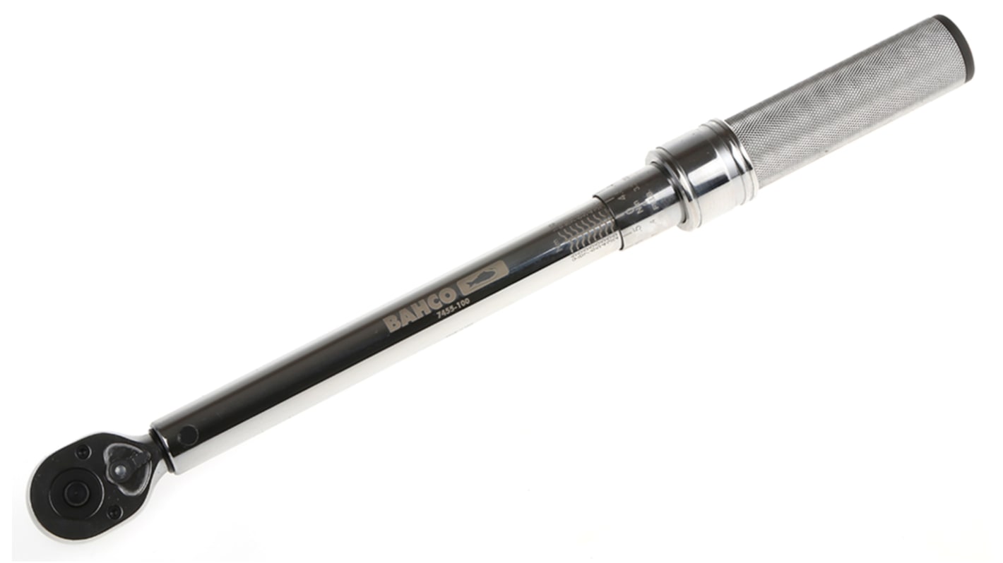 Bahco Click Torque Wrench, 20 → 100Nm, 3/8 in Drive, Square Drive
