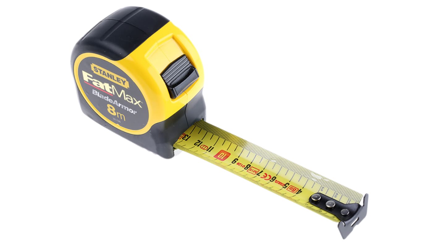 Stanley Båndmål, L: 8m, B: 32 mm, Metrisk, RSCAL kalibreret
