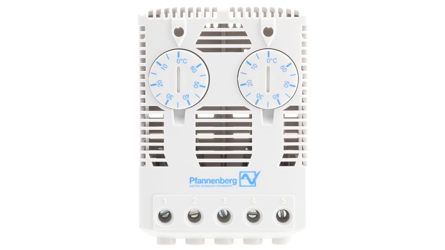 Termostat do szaf sterowniczych 0 → +60 °C. NO Pfannenberg FLZ
