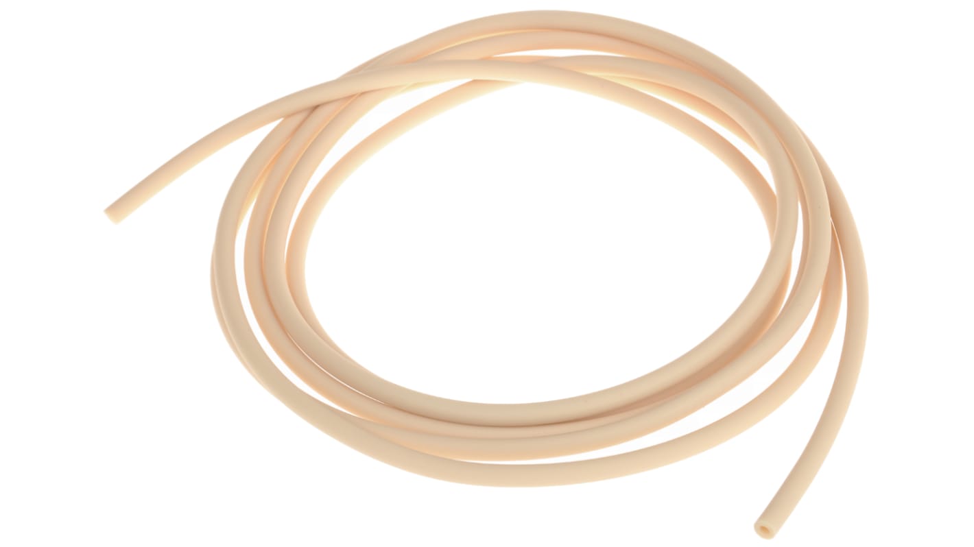 RS PRO TPE, Flexible Tube, 3.2mm ID, 6.4mm OD, White, 3m