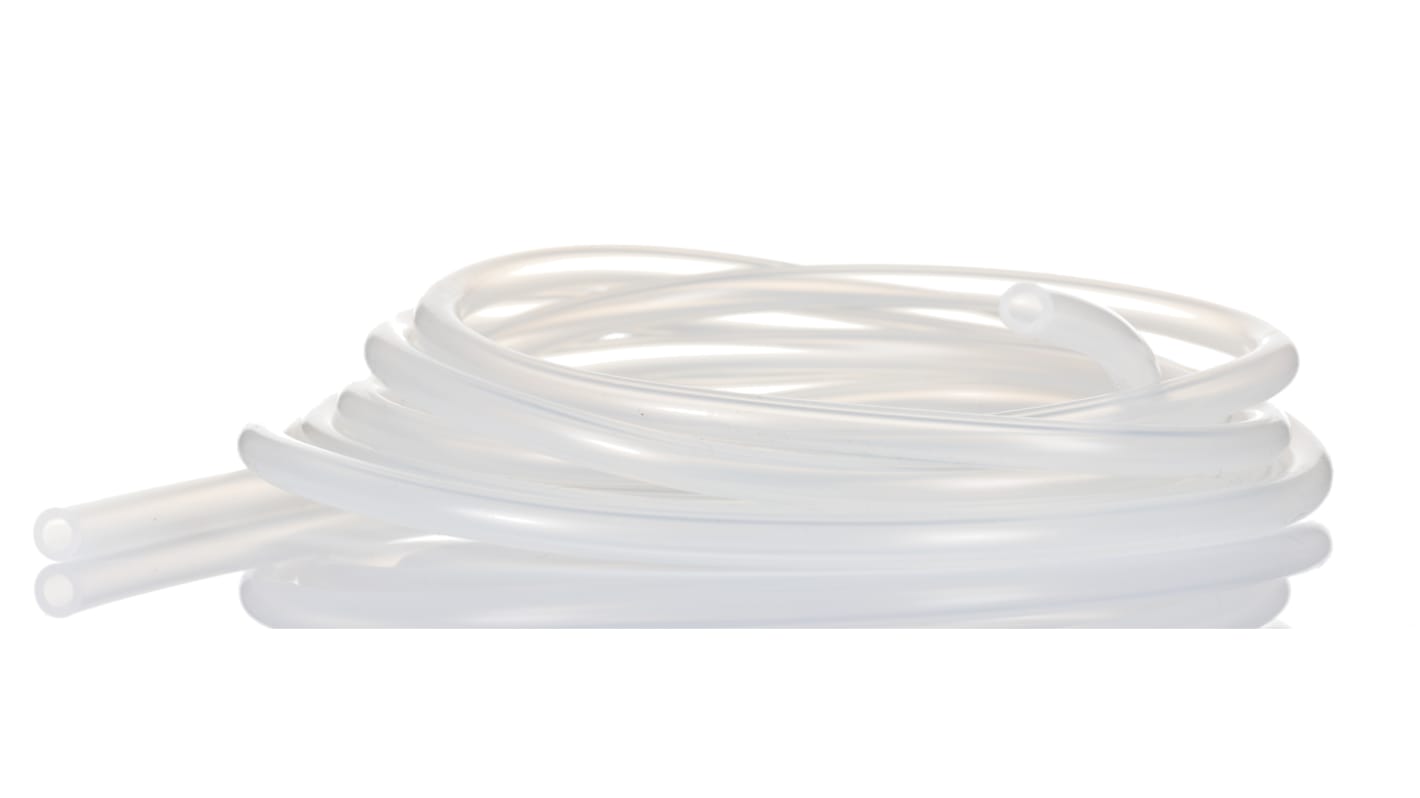 RS PRO Schlauch, Ø 4.8mm 8mm Klar Silikon Peristaltische Pumpe, Übertragung 0 bar für Labor x 3m