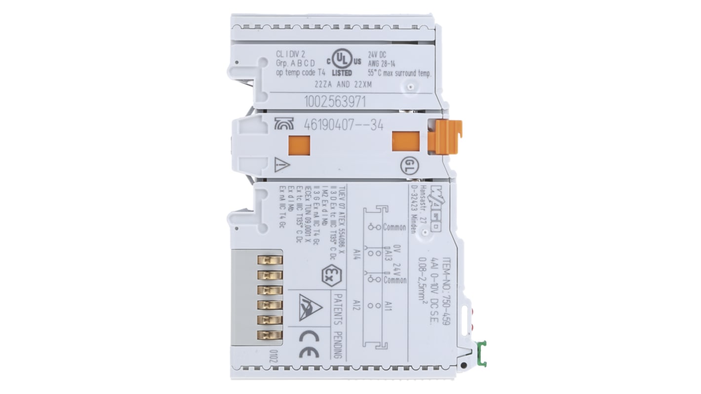 Moduł PLC We/Wy WAGO Moduł PLC We/Wy TM5 do sterownika PLC Seria 750 750-459 100 x 12 x 64 mm