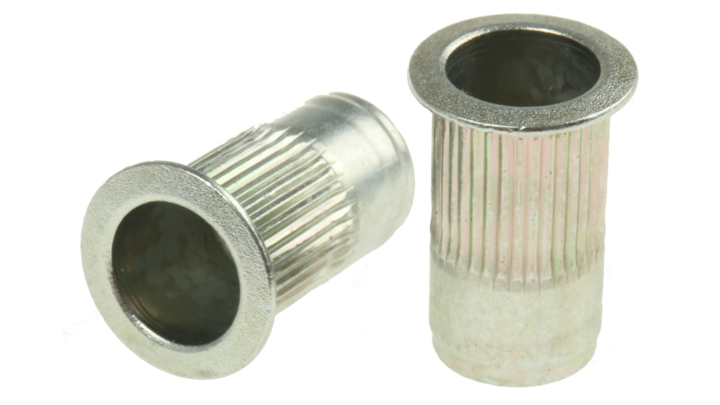 AVK Plain, M6 Steel Threaded Insert, 12.7mm diameter 10mm Depth 9.65mm