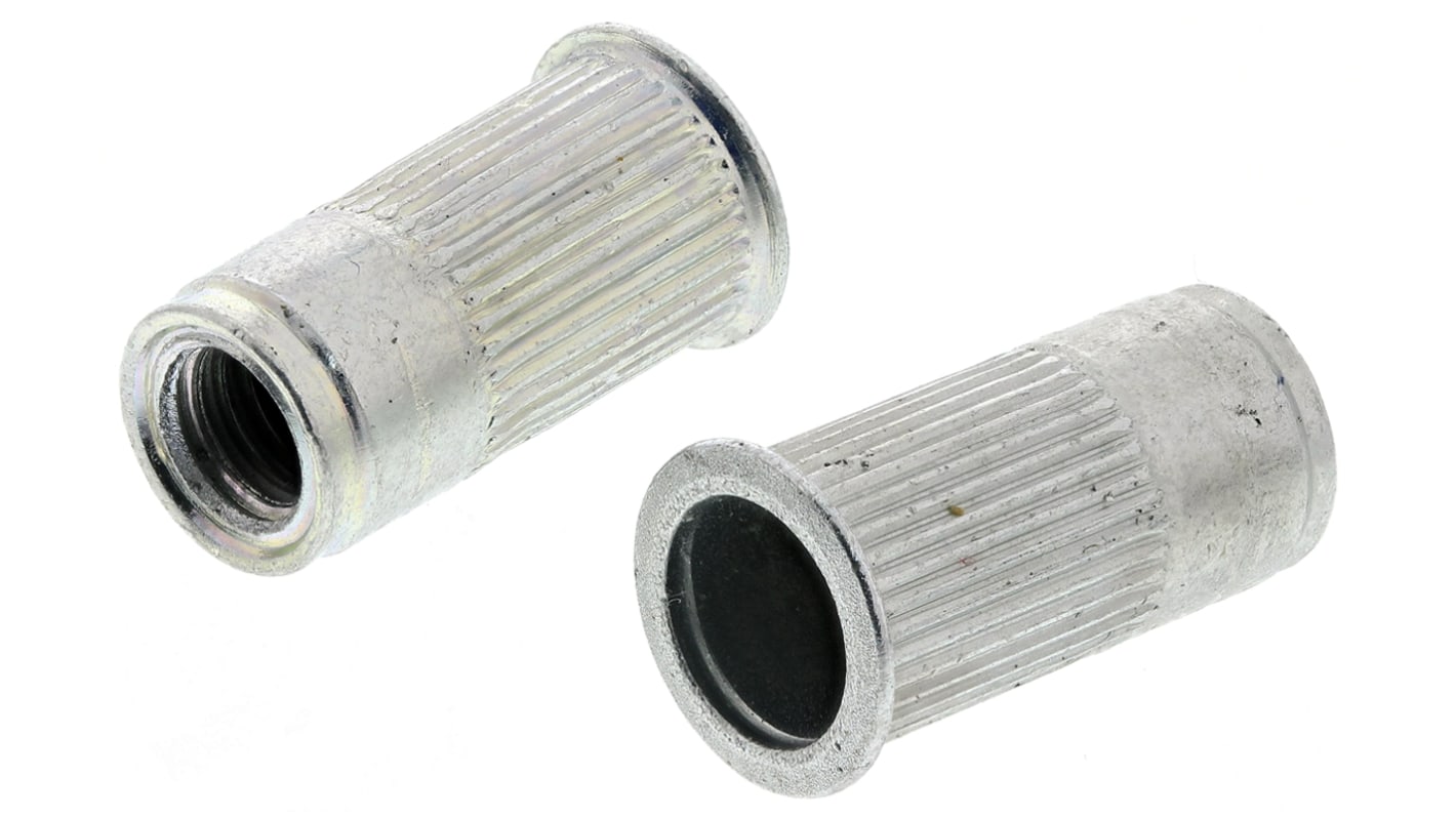 Inserto filettato in Acciaio Liscio AVK, M5, Ø flangia 8.64mm, Ø foro di fissaggio 7.6mm