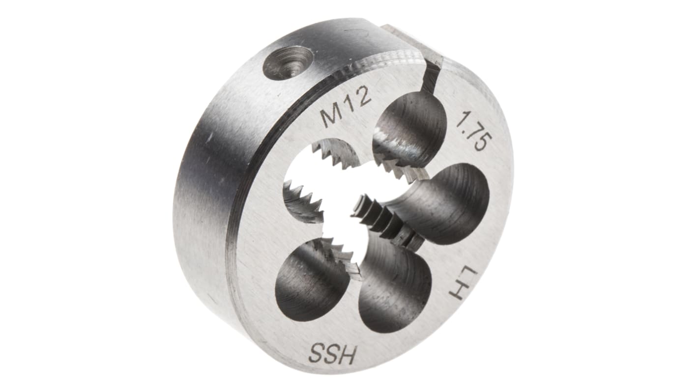 RS PRO Left Hand Thread Thread Die, M12 x 1.75mm Pitch, 33.33mm od