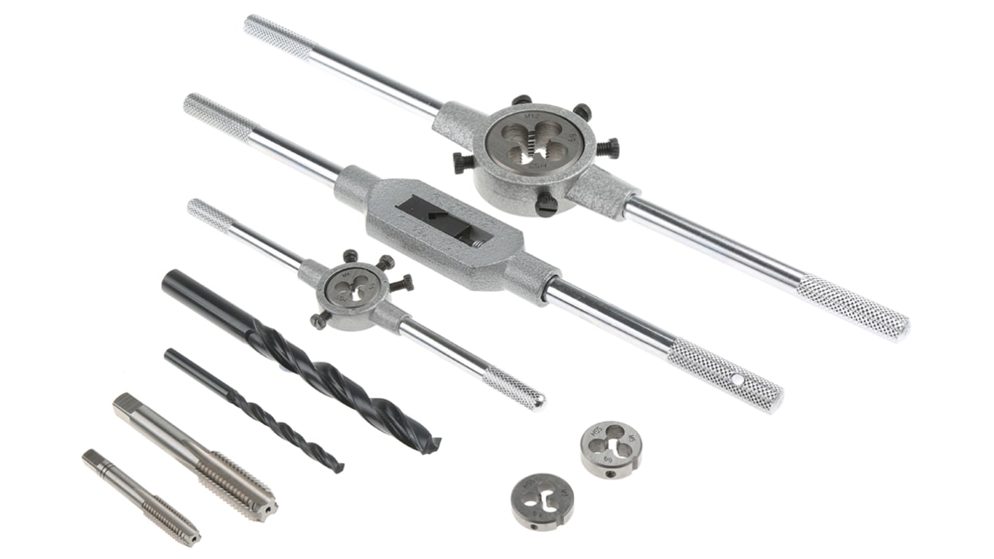 Juego de brocas y machos de roscar Macho de roscar de mano, HSS, M3 → M12 DIN