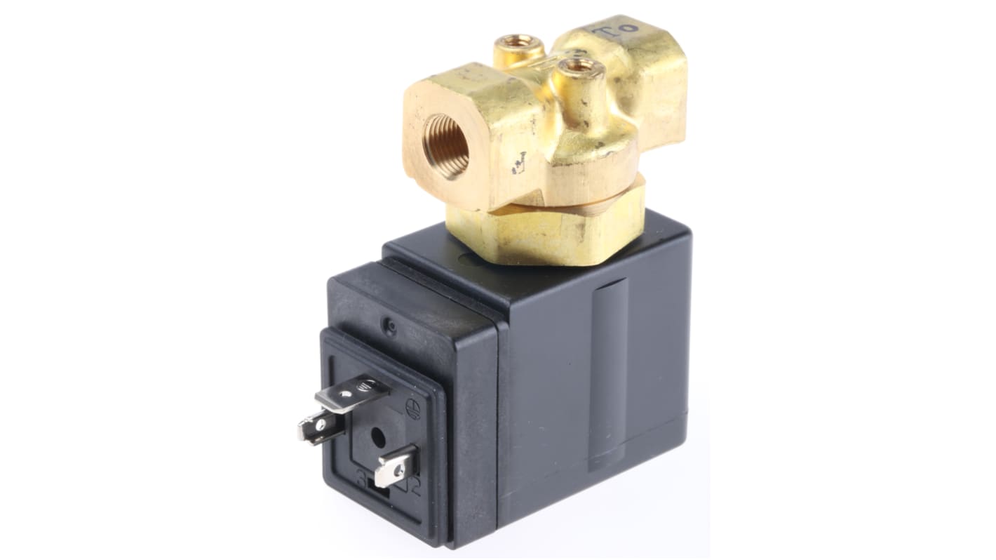 SMC Solenoid Valve VXE2120-01F-5DO1, 2 port(s) , NC, 24 V dc, 1/8in