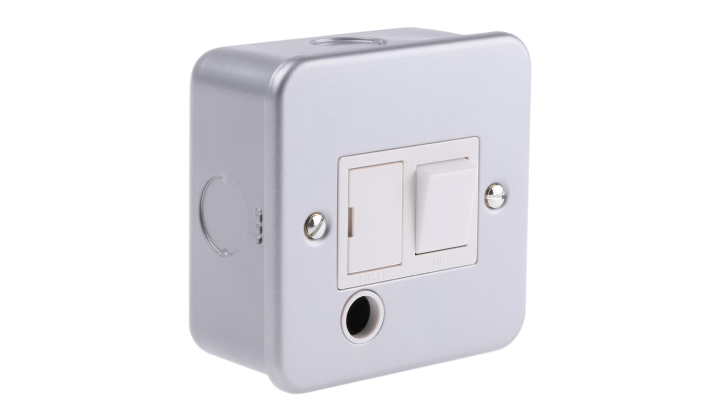 RS PRO 13A, 1 Gang Switched Fused Connection Unit