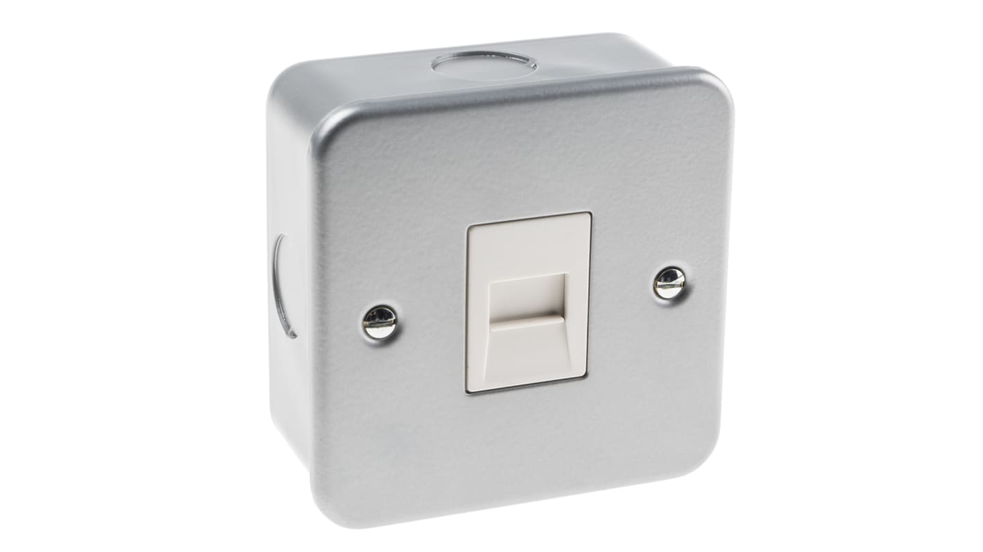 RS PRO White Telephone Socket 1-way