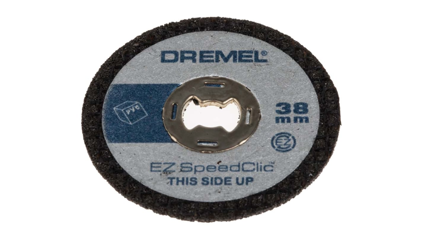 Dremel EZ SpeedClic Aluminium Oxide Cutting Disc 38mm x 1.12mm Thick Medium Grade P60 Grit 5 in pack