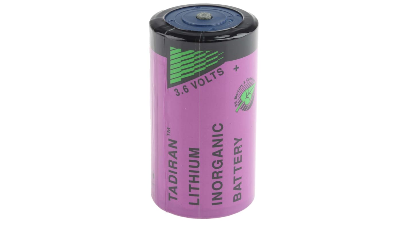 Batteria D Tadiran, Litio cloruro di tionile, 3.6V, 19Ah, terminale standard