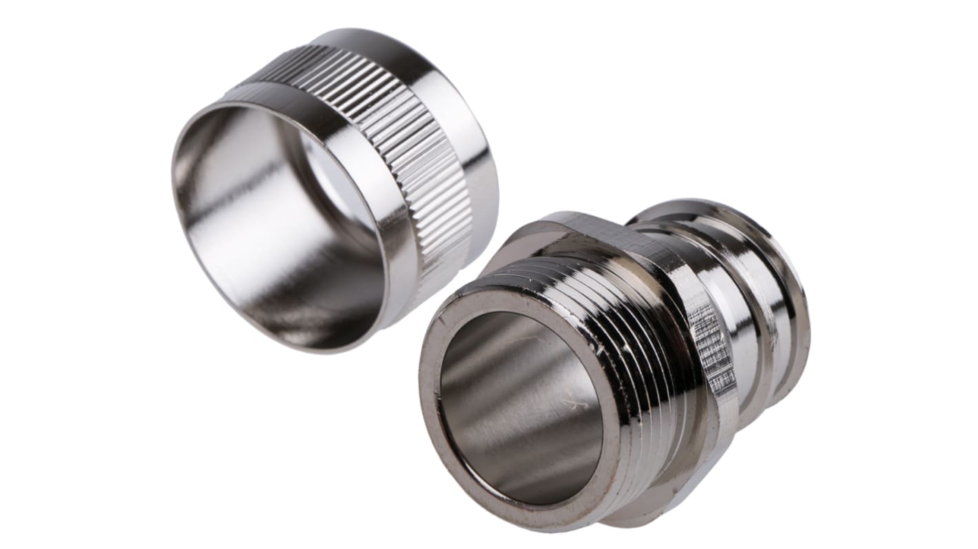 RS PRO Fixed Fitting, Cable Conduit Fitting, 25mm Nominal Size, M25x1.5, Brass