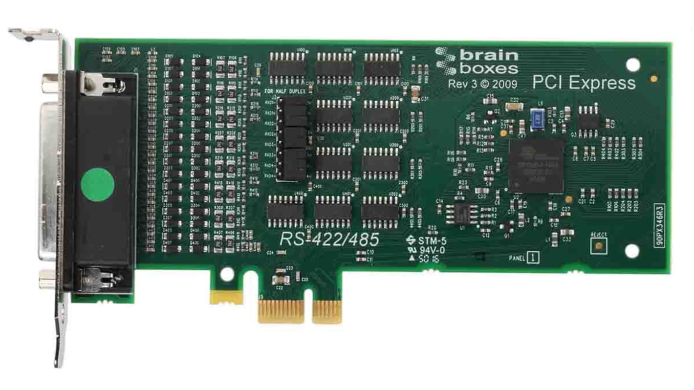 Brainboxes 串口卡, PCIe总线, 4端口, 串行接口, RS422, RS485端口