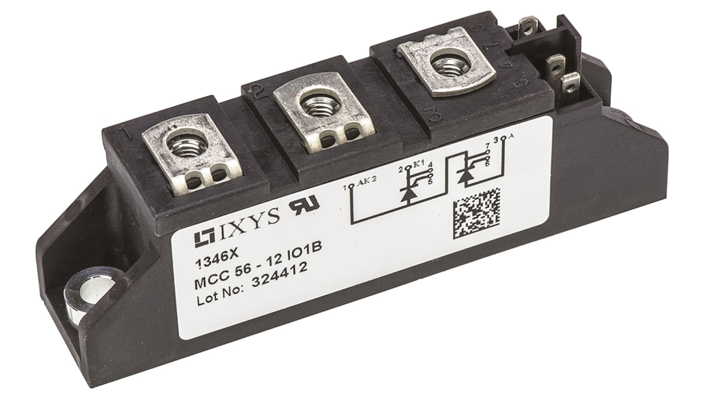 IXYS MCC56-12IO1B, Dual Thyristor Module 1200V, 64A 100mA