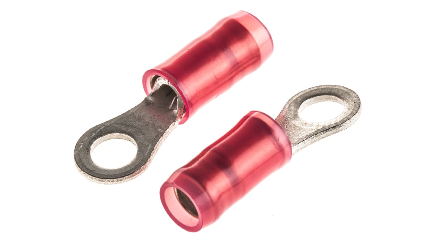 TE Connectivity 绝缘铜线鼻子, Φ3.68mm内环, M3.5螺栓, 1.65mm²线规, 红色, PIDG系列