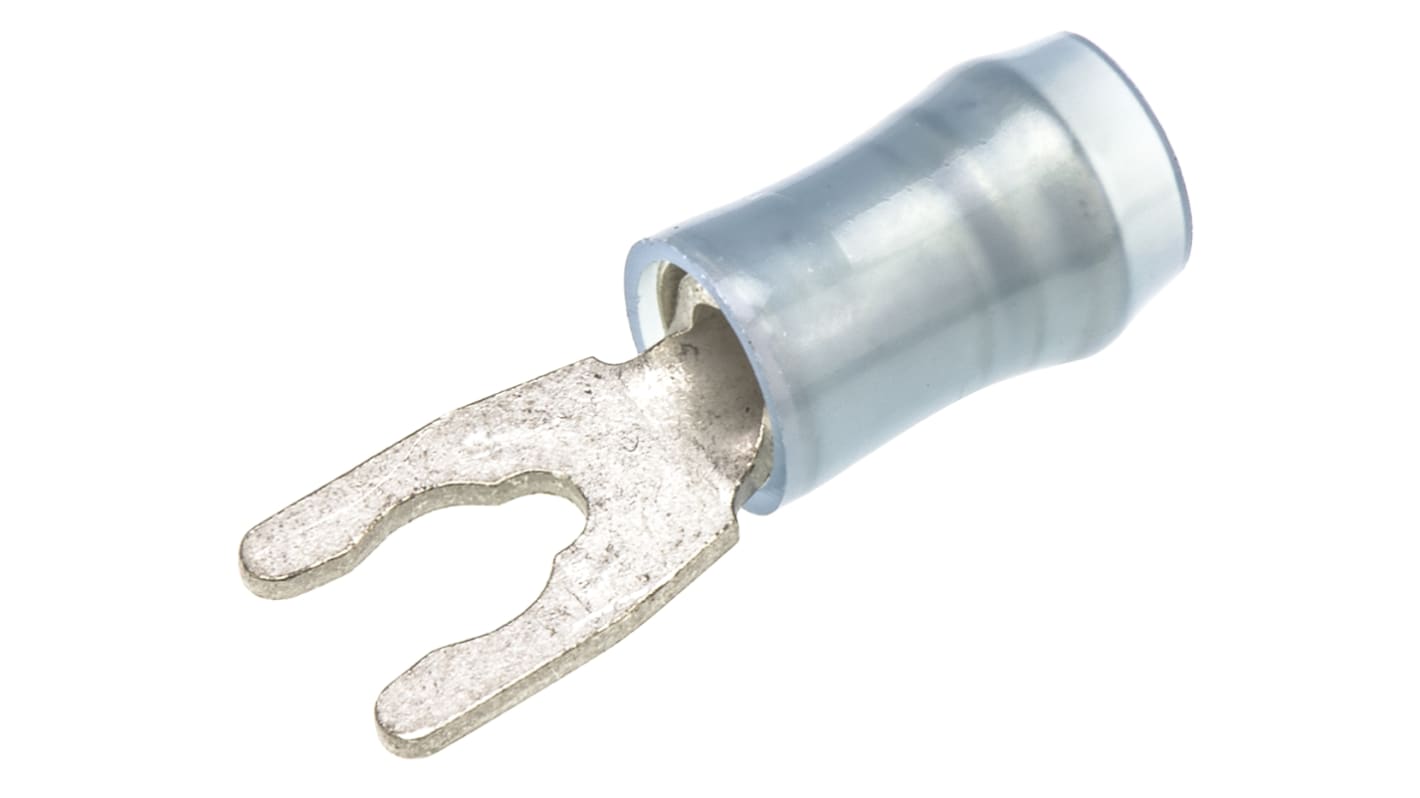 TE Connectivity 绝缘U型端子, M3.5螺栓, 线规1mm²至2.6mm², 蓝色, 6.35mm宽, 镀锡触点, PIDG系列