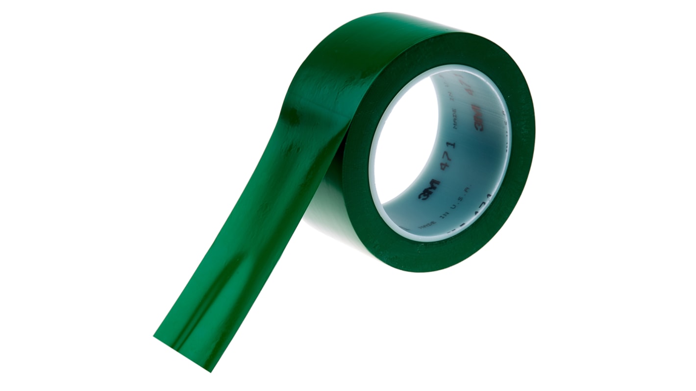471 | 3Mレーンマーキングテープ 緑 ビニール, 50mm x 33m | RS 471 | 3Mレーンマーキングテープ 緑 ビニール, 50mm x 33m | RS