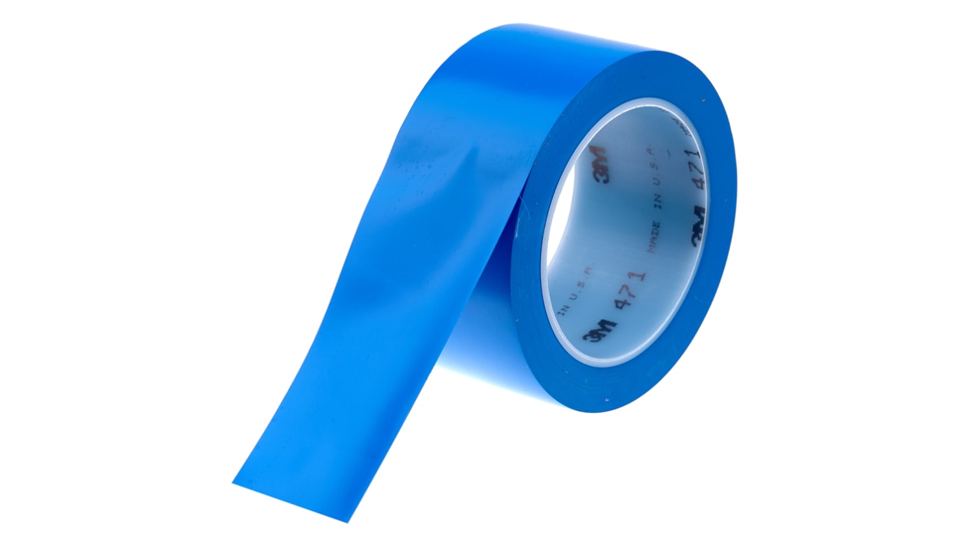 3M Scotch 471 Blue Vinyl 33m Lane Marking Tape, 0.14mm Thickness