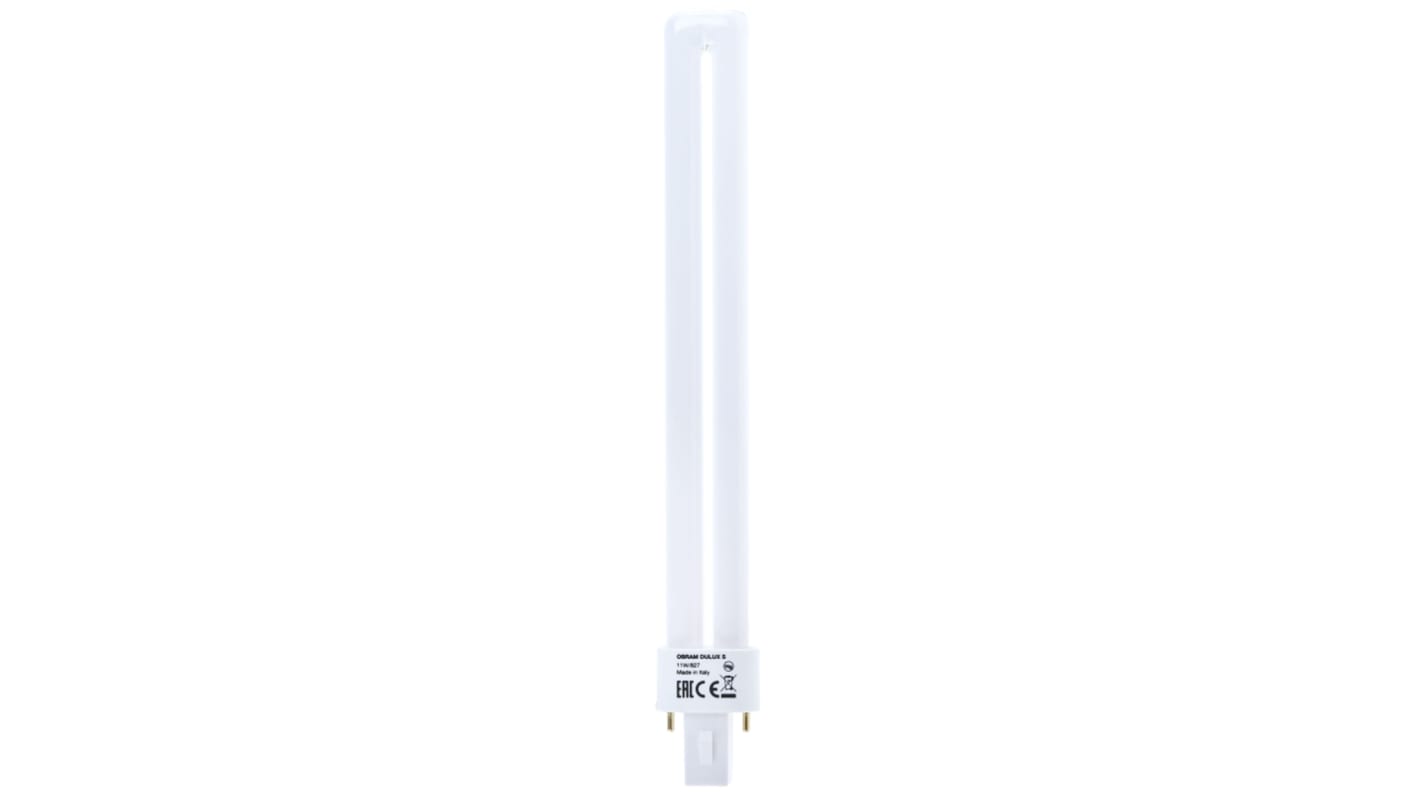 Osram G23 Twin Tube Shape CFL Bulb, 11 W, 2700K, Extra Warm White Colour Tone