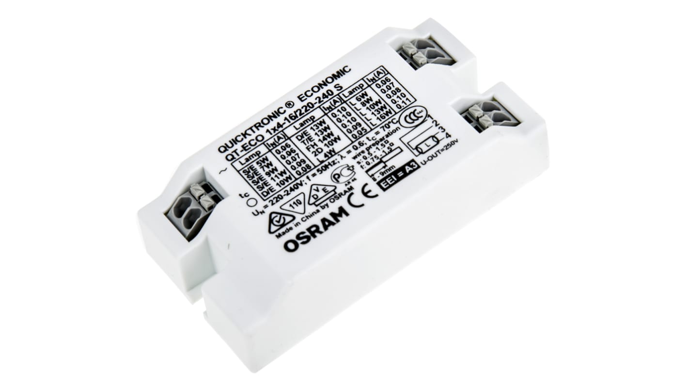 Osram 5 W, 7 W, 9 W, 5.5 (HF) W, 7 (HF) W, 8 (HF) W Electronic Compact Fluorescent Lighting Ballast, 220 → 240 V